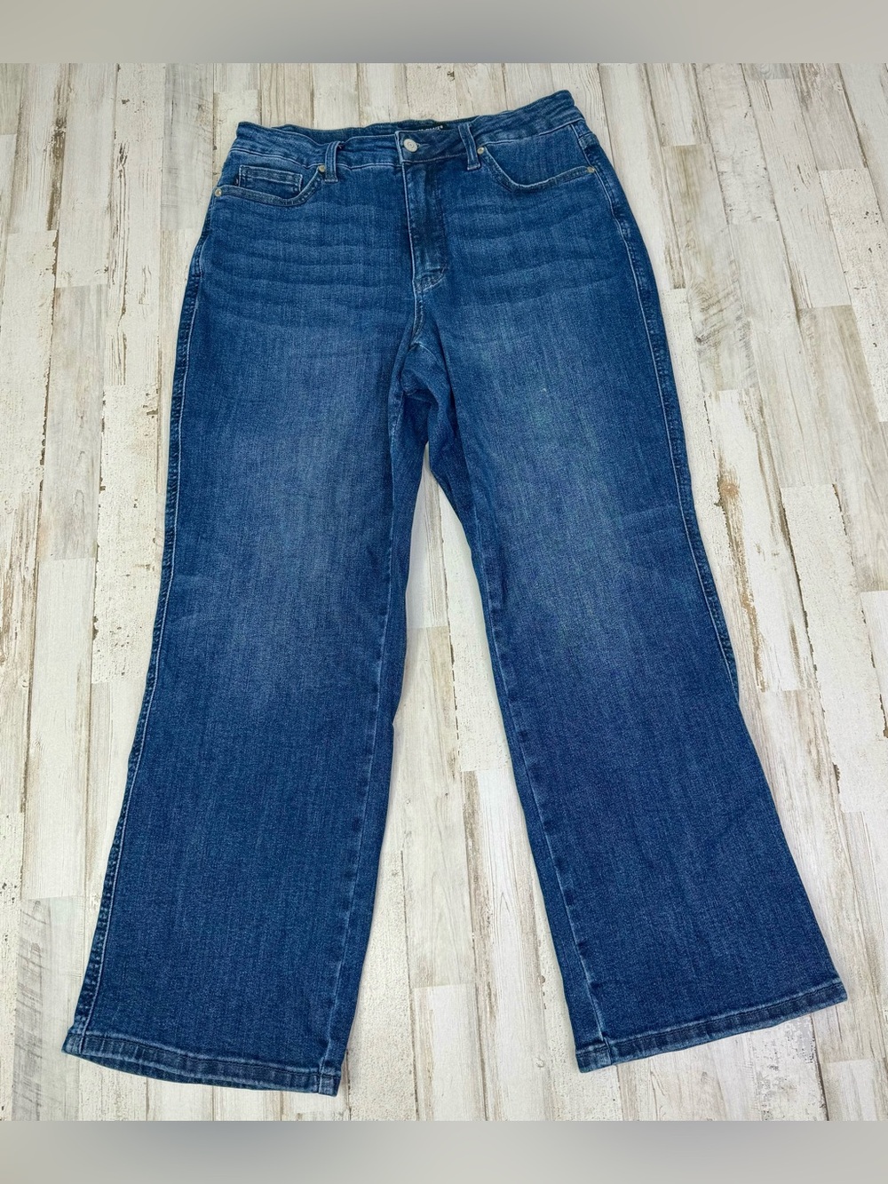 Judy Blue Jeans Womens 14W Petite Blue High Rise Straight Fit
